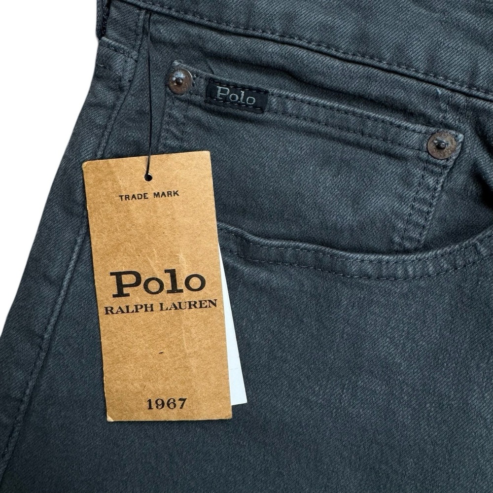 NEW Polo Ralph Lauren Varick Slim Straight Low Stretch Jeans Gray Men's 42x32 - Picture 4 of 14